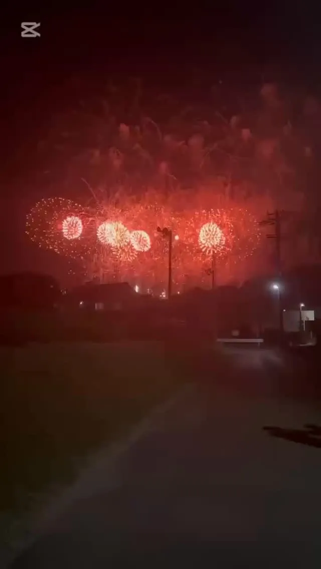先週、事務所の窓から見える袋井の花火🎇
